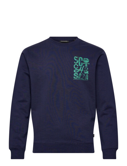 Scotch & Soda Left Chest Logo Sweatshirt - Navy - XXL