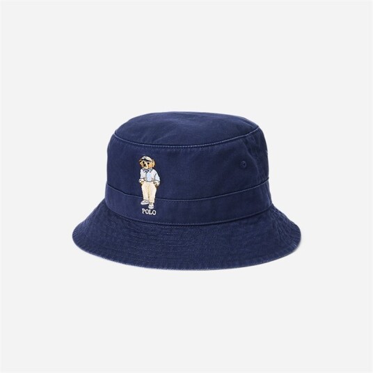 Ralph Lauren Polo Bear Twill Bucket Hat Newport Navy