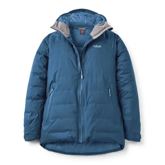 Dunjakke til dame Rab Valiance Jacket W TempestBlue Dunjakke til dame Rab Valiance Jacket W TempestBlue