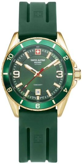 Swiss Alpine Military Herreklokke 7034.1814 Sierra Grønn/Gummi Ø42