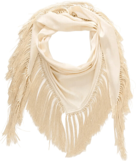 Soaked Slverona Fringe Scarf Cream ONE SIZE