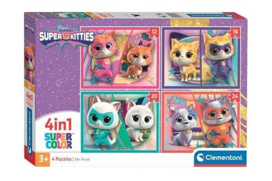 Clementoni Jigsaw Puzzle 4in1 Disney Super Kitties Gulv Clementoni Jigsaw Puzzle 4in1 Disney Super Kitties Gulv