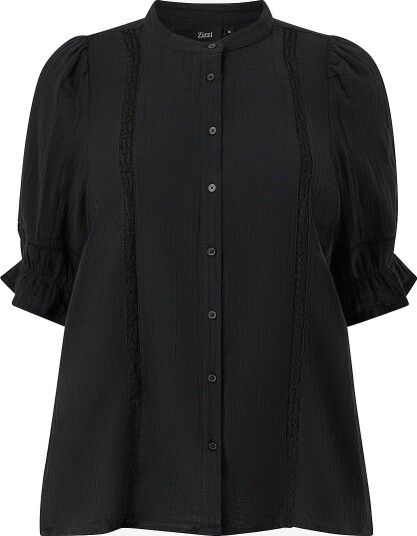 Zizzi Bluse vViva 1/2 Svart