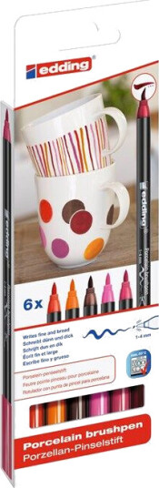 Edding Porcelain pens set of 5 warm colours Edding Porcelain pens set of 5 warm colours