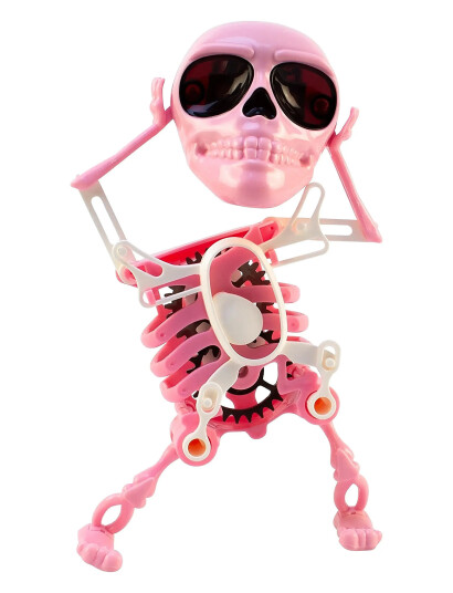 Magni Toys Halloween Windup Dancing Skeleton - Pink - ONE SIZE