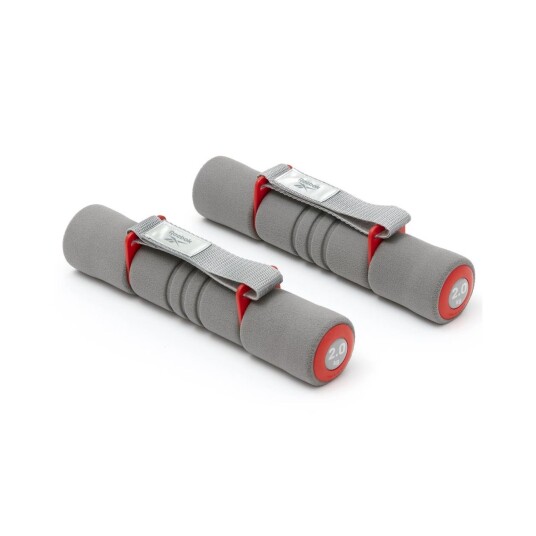 Reebok Softgrip Dumbbells - 2.0Kg Red & Grey Reebok Softgrip Dumbbells - 2.0Kg Red & Grey