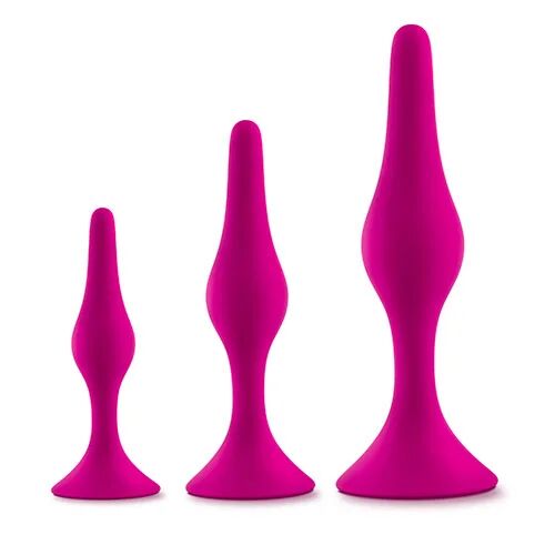 Luxe Nybegynner Buttplugg Sett - Rosa Luxe Nybegynner Buttplugg Sett - Rosa