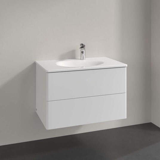Villeroy & Boch Antao Servantskap med 2 skuffer 78,8x49,6x50,4 cm m/lys Hvit Høyglans Villeroy & Boch Antao Servantskap med 2 skuffer 78,8x49,6x50,4 cm m/lys Hvit Høyglans