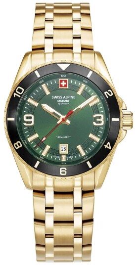 Swiss Alpine Military Herreklokke 7034.1118 Sierra Sort/Gulltonet