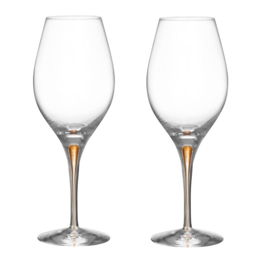Orrefors  Intermezzo Vinglass Balance 44 cl 2 stk Gull