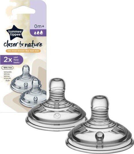 Tommee Tippee Closer To Nature Slow Flow Smokk - 2 stk
