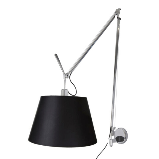 Artemide Tolomeo Mega Vegglampe Sort 42cm m. Lysdemper