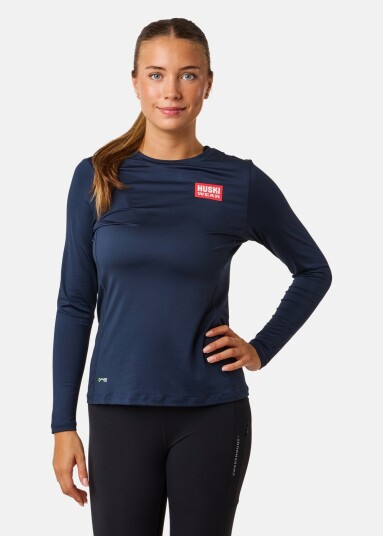 Huski Wear W Active Top LS Navy Blue L Trenings t shirts