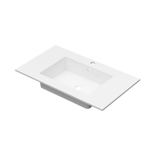 Linn Bad Corian Topplate med Eir Servant B60 160xH1,2xd46cm Hvit Matt / 80cm