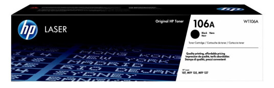 HP LaserJet 106A black toner cartridge HP LaserJet 106A black toner cartridge