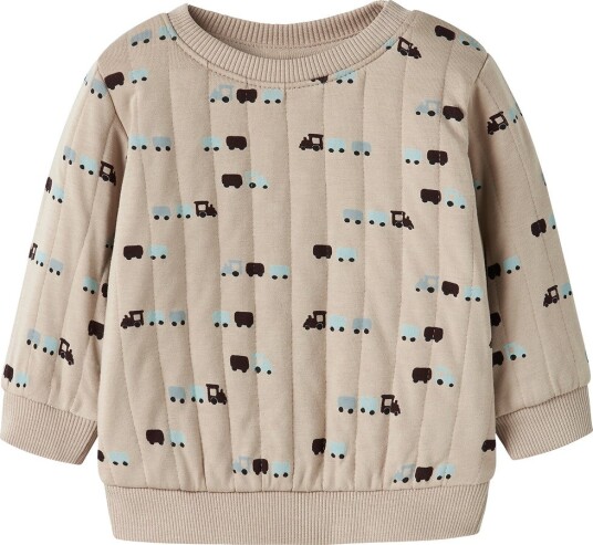 Name It Collegegenser   NbmRotrainy   Quilt   Islandsk fossil   Name It   56   Collegegenser Beige Brun Lyseblå