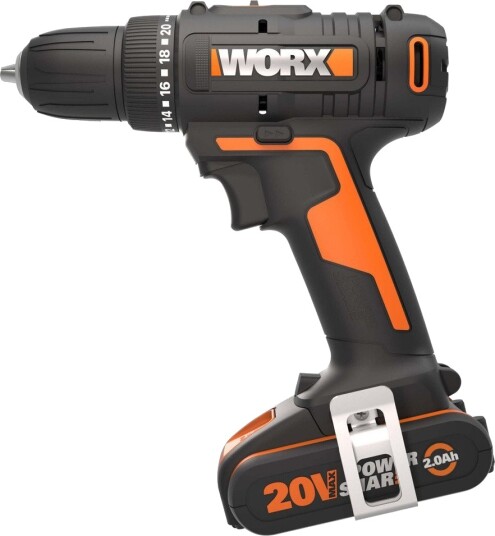 Worx WX100 Drill 20V 30Nm Med 2.0Ah batteri Worx WX100 Drill 20V 30Nm Med 2.0Ah batteri
