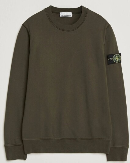 Stone Island Garment Dyed Fleece Sweatshirt Coal Grey