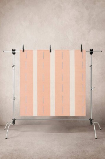 Jotex LUNA ROSSA glattvevd teppe 180x180 cm Rosa/naturhvit/blå 1709694-01-701 1709693-01-701