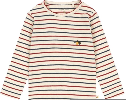 Konges Sløjd Body I/e   Rib   Voco Modal   Tricolor Bleu   Konges Sløjd   2 år (92)   Langermet Body Beige Hvit Marineblå Rød