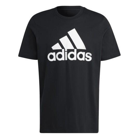Adidas Ëssential Single Jersey Big Logo T Shirt t skjorte herre M BLACK/WHITE