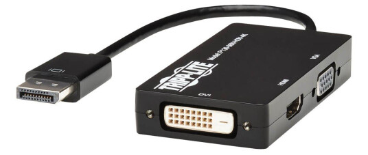 TRIPP LITE DisplayPort to VGA / DVI / HDMI 4K x 2K @ 24/30Hz Adapter Converter - videokonverter