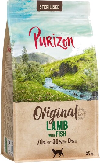 Purizon Adult Sterilised Kornfritt Tørrfôr Lam & Fisk 2.5kg