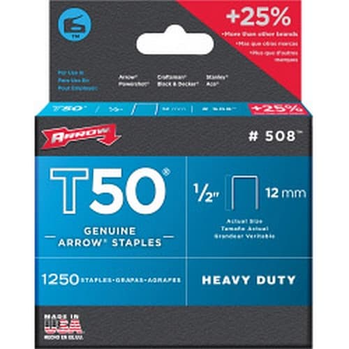 Arrow T50 Staples Pack of 1250 Arrow T50 Staples Pack of 1250