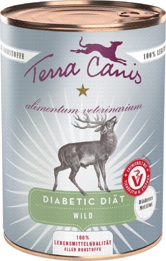 Terra Canis Våtfôr Alimentum Veterinarium Diabetikerkost Vilt 6 X 400 G