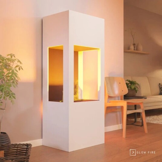 Glow Fire Böll Omc 400 - Hvit (HYB-50-117WH-real-wood)