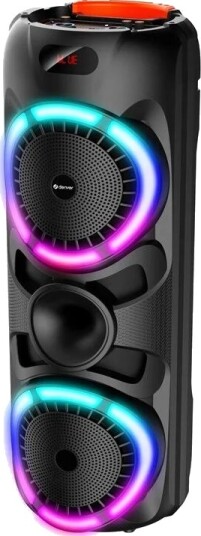 Denver BPS-459 Bluetooth-høyttaler med LED-lys og 2x200W, Svart Denver BPS-459 Bluetooth-høyttaler med LED-lys og 2x200W, Svart