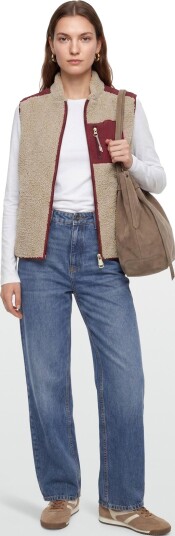 MOS MOSH Mmrowe Eli Teddy Vest Beige XS MOS MOSH Mmrowe Eli Teddy Vest Beige XS