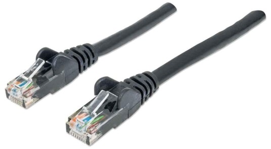 INTELLINET Patchkabel RJ45 U/UTP Cat6 1.00m schwarz