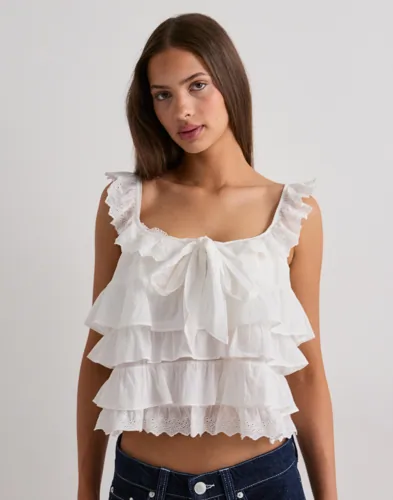 Vero Moda   Hvit   Vmsandy Sl Layered Top Wvn