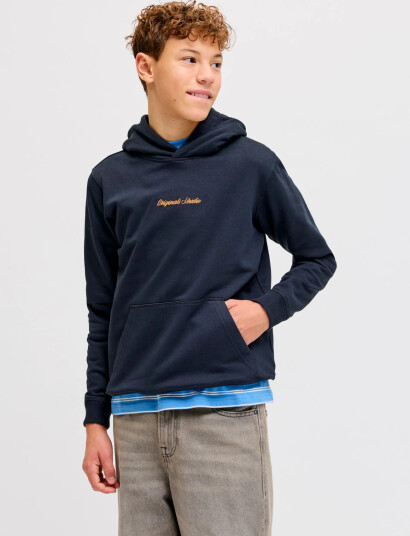 Jack & Jones Jornorrebro Emb Sweat Hood Noos Jnr Navy 152