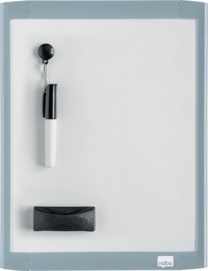 Nobo Mini Magnetisk Whiteboardtavle Med Farget Ramme 21,6X28cm, Horisontalt/Vertikalt, Bærbar, Magnetisk