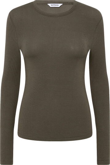 Soft Rebels Srfenja O Neck Top Khaki green XS