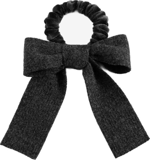 Mango Bow Scrunchie - GREY - One Size