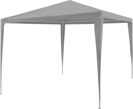 vidaXL Partytelt Lysegrå 300 x 300 x 255 cm PE og stål