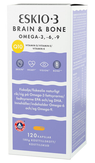 Eskio-3 Brain & Bone Omega 3, 6, 9 120 Kapslar