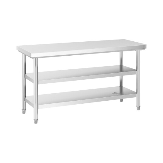Royal Catering Stainless Steel Work Table - 150 x 60 cm - 600 kg - 3 levels 10011653