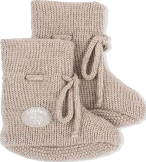 Lillelam Ulltøfler Classic Babytøfler 100% Merino - Beige Lillelam Ulltøfler Classic Babytøfler 100% Merino - Beige