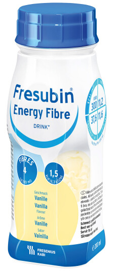 Fresubin Energy Fibre Drink vanilje, 4x200 ml Fresubin Energy Fibre Drink vanilje, 4x200 ml
