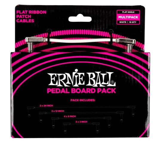 Ernie Ball Eb-6387, Flat Patch Cable Hvit, Multipack Ernie Ball Eb-6387, Flat Patch Cable Hvit, Multipack