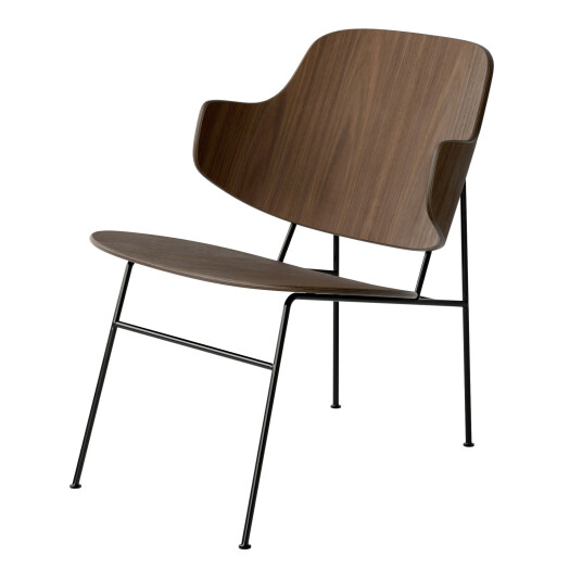 Audo Copenhagen The Penguin Lounge Chair Black Steel / Walnut