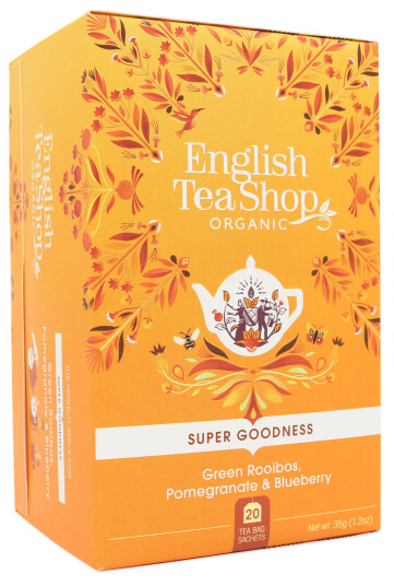 English Tea Shop Green Rooibos, Pomegranate & Blueberry Te Ø - 20 Poser English Tea Shop Green Rooibos, Pomegranate & Blueberry Te Ø - 20 Poser