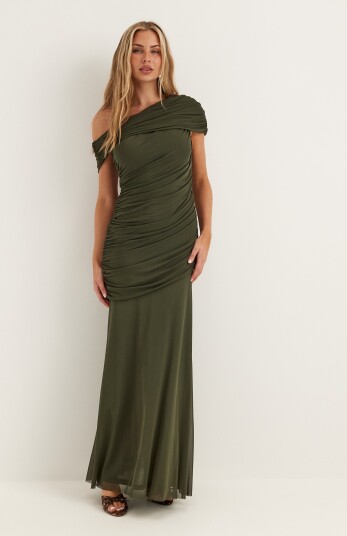 Bubbleroom Occasion Off Shoulder Mesh Gown