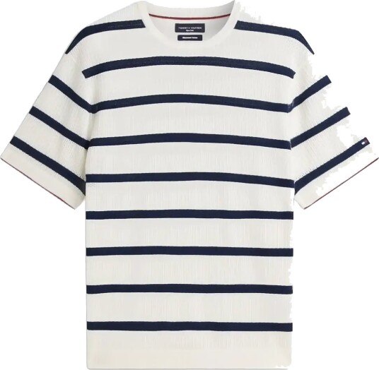 Tommy Hilfiger Dc Knitted Tee Txtre Breton Strp Cream XL Tommy Hilfiger Dc Knitted Tee Txtre Breton Strp Cream XL