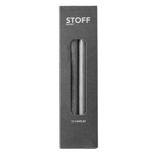 Stoff Nagel Nagel Taper Candles 12 Pack Anthracite