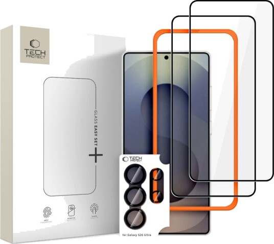 Tech-Protect Herdet Glass 3-Pakning til Samsung Galaxy S26 Ultra - Svart